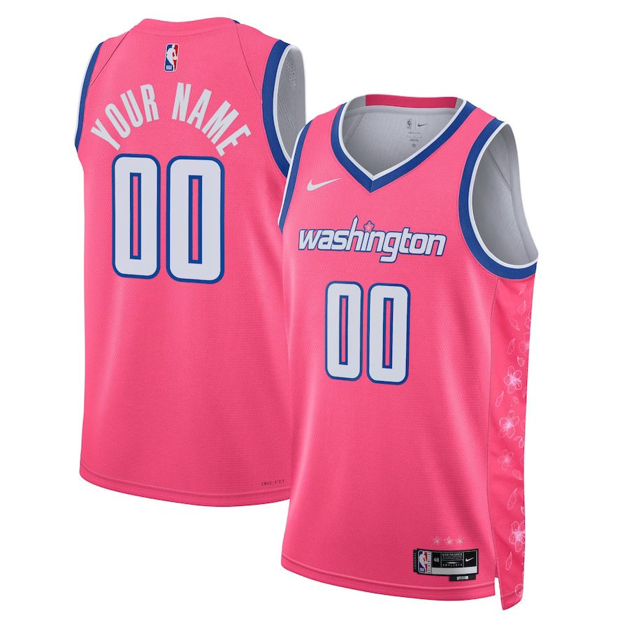 Men Washington Wizards Nike Pink City Edition 2022-23 Swingman Custom NBA Jersey